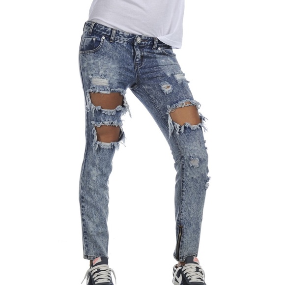 ONE TEASPOON FREEBIRD JEANS NWT Size 26 RARE! - Picture 3 of 10